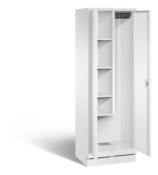 C+P reinigingsmiddelenkast Evolo, H1800xB610xD500mm, kleur: verkeerswit, 48120-00 S10169