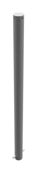 Schake afzetpaal, stalen buis Ø 76 x 2,6 mm, stationair, om in beton te plaatsen, thermisch verzinkt / wit gecoat, thermisch verzinkt, zonder oog, 476