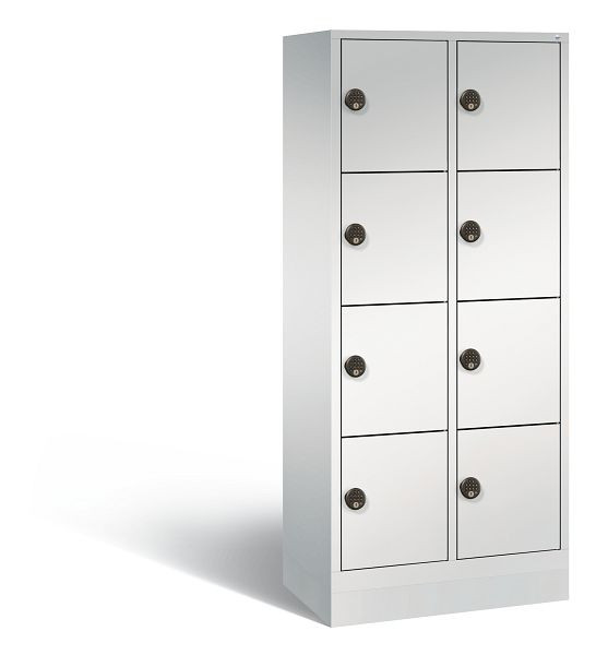 C+P stalen laadkast Evolo, 8 compartimenten, H1800B810T500 mm, lichtgrijs, 48020-220404EB S10028