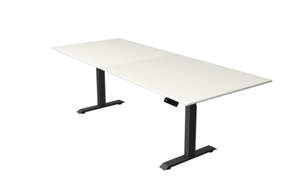Kerkmann sta-/zittafel Move 4 nieuw 250 x 100 cm frame antraciet, tafelblad wit, 10081210