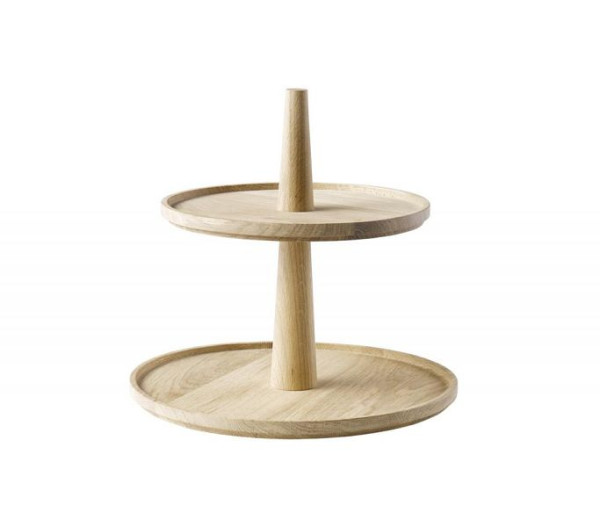 APS Etagère, 2-laags -VALO-Ø 30 cm, hoogte: 28 cm, eikenhout (geolied), 14013