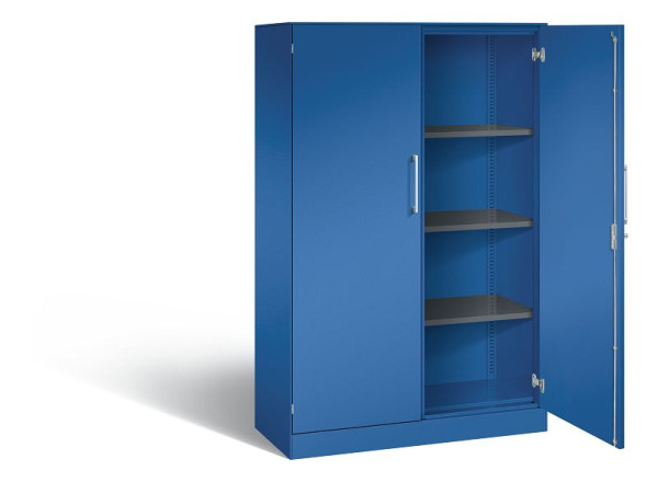 C+P vleugeldeurkast Asisto, H1635xB1000xD435mm, kleur: gentiaanblauw, beugelgreep, 4 niveaus, 141012-000 S10114