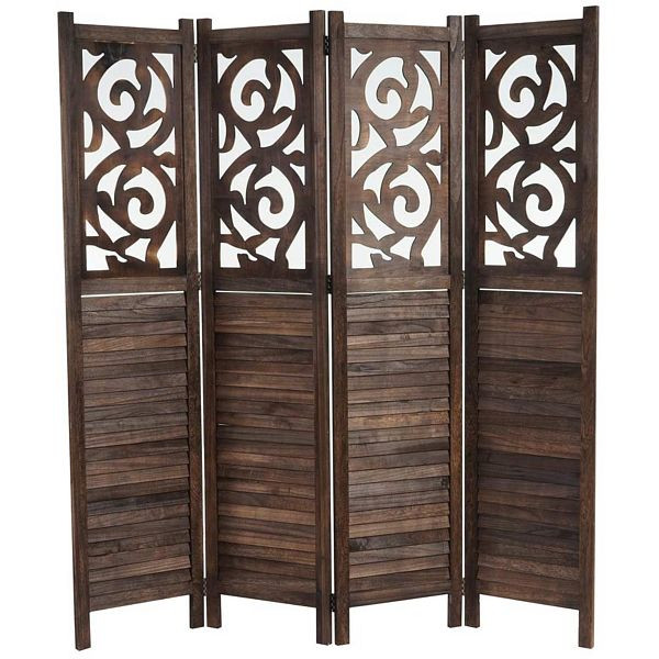 Mendler Paravent Istanbul, scheidingswand, privacyscherm, ornamenten, 170x160cm, bruin, 45825