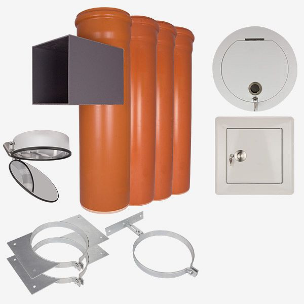 HKW wasafvoersysteem complete set 3, PVC, schachtlengte: 4,10 meter, Ø 300 mm, 23007N