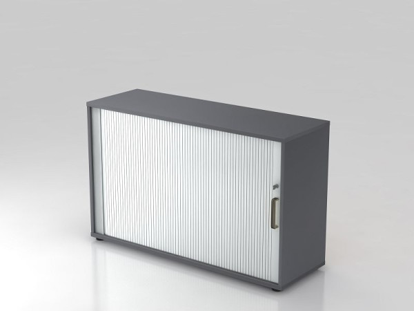 Hammerbacher rolluikkast horizontaal, 2OH 120cm strookgreep grafiet/zilver, 120x40x74,8 cm (BxDxH), V1732S/G/S/SG