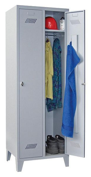 Pavoy Kleiderschrank mit Füßen 1850/500/600, 2 Abteile, Drehriegelverschluss, gemeinsam verschließbar, 20201-213-332-910