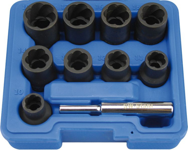 SW-Stahl spiraalgroefinzetstukken, 1/2", 10-19 mm, 10 stuks, 05545L