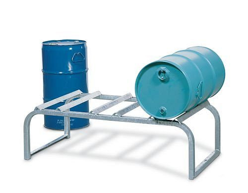 DENIOS vatdrager voor 3 vaten van 50/60 liter, verzinkt, 114-530