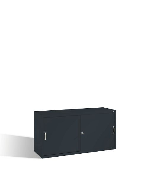 C+P bovenkast Acurado, H790xB1600xD500mm, kleur: zwart-grijs, beugelgreep, 2 niveaus, 2155-00 S10064