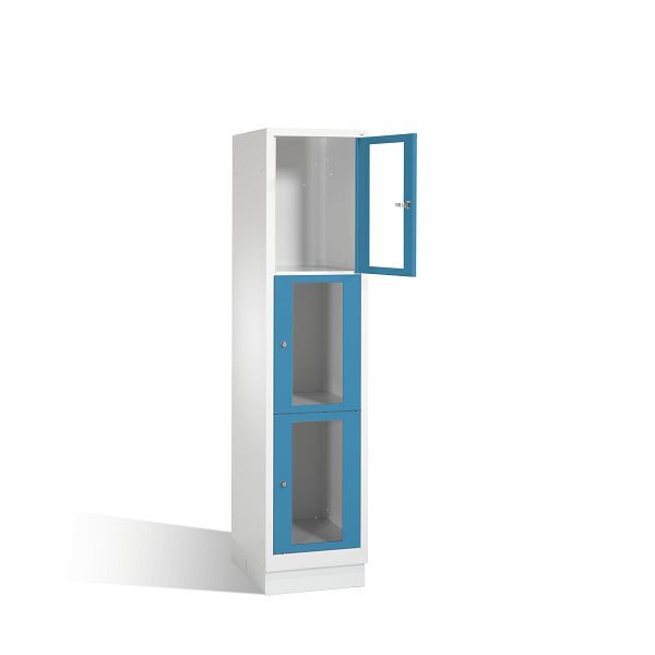 C+P lockerkast Classic, H1800xB420xD500mm, kleur: lichtgrijs/lichtblauw, 8020A123 S10003