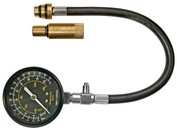 SW-Stahl compressiedruktester, 0 - 20 bar, 2-delig, 26074L