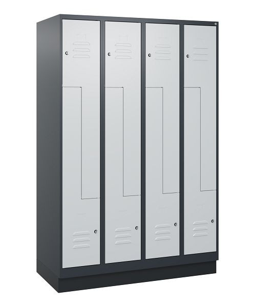 C+P Z-Spind Classic PLUS, Sockel, 8 Abteile, 1800x1200x500mm, 7016/7035, Zylinderschlösser, 0800237-408 S10028