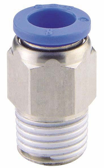 timmer B-GEk-16-1/2-MSv-bl, rechte inschroefverbinding conisch, schroefdraad PTFE-gecoat, slang-Ø: 16 mm, schroefdraad: 1/2", VE: 5 stuks, 03010612
