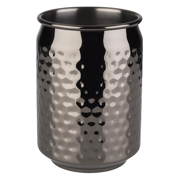 APS mok -COOL-, Ø 7,5 cm, hoogte: 10,5 cm, roestvrij staal 18/8, gunmetal look, gehamerd oppervlak, inhoud: 0,35 liter, 93372
