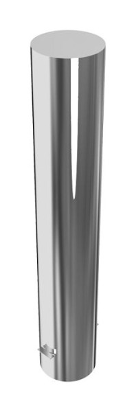 Schake RVS tuinpaal Ø 204 mm, stationair, voor plaatsing in beton met grondanker, totale lengte ca. 1200 mm, 40205