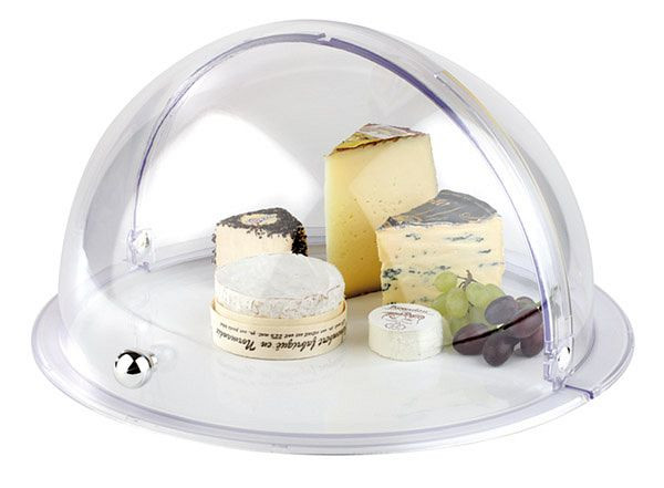 APS rolkap, Ø 38 cm, hoogte: 20 cm, SAN, handvat verguld, 90° open en dicht te doen, geschikt voor alle Ø 38 cm, 18387