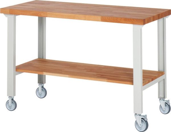 RAU verrijdbare werkbank 7000-7, 1500x700x1000mm, elk 2 bokwielen en zwenkwielen, 05-7000-7-157B4S22.12