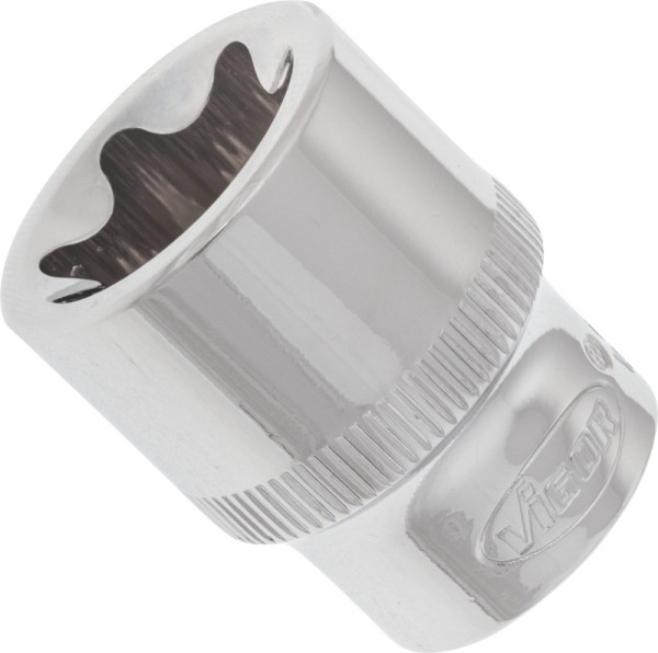 VIGOR TORX® dopsleutelinzet, hol vierkant 10 mm (3/8 inch), buiten TORX® profiel, E20, V2729