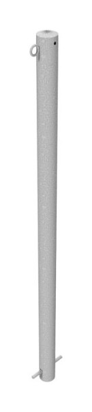 Schake afzetpaal stalen buis Ø 60 x 2,5 mm stationair voor inzetting in beton, thermisch verzinkt, met 1 oog, 460/1