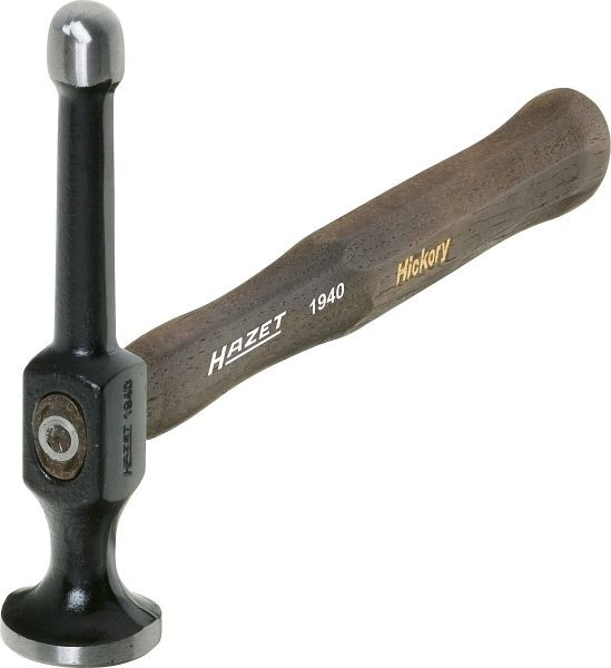 Hazet deukhamer, schaaf- en slaghamer, 160 mm, rond gezicht en kogel, HICKORY-handgreep, afmetingen / lengte: 309 mm, 1940