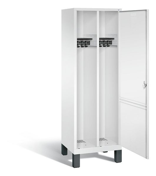 C+P zwart wit kastje Evolo, H1850xB610xD500mm, kleur: verkeerswit, 48210-20 S10065