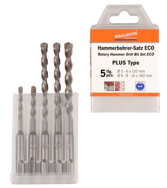 Projahn set SDS-plus ECO 5 stuks best. bestaande uit: elk 1 stuk 5x110, 6x110, 6x160, 8x160, 10x16, 830452
