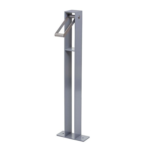 Mendler fietshanger HWC-G20, fietsstandaard leunbeugel, gegalvaniseerd staal outdoor gepoedercoat 96x24x10cm, grijs, 83303