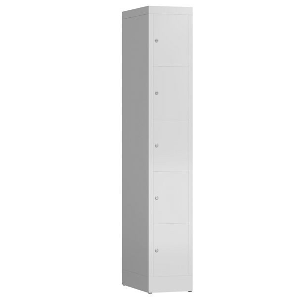Lüllmann ClassiX lockerkast, 1 compartiment, 5 compartimenten, 1800 x 310 x 500 mm, lichtgrijs, X-520510