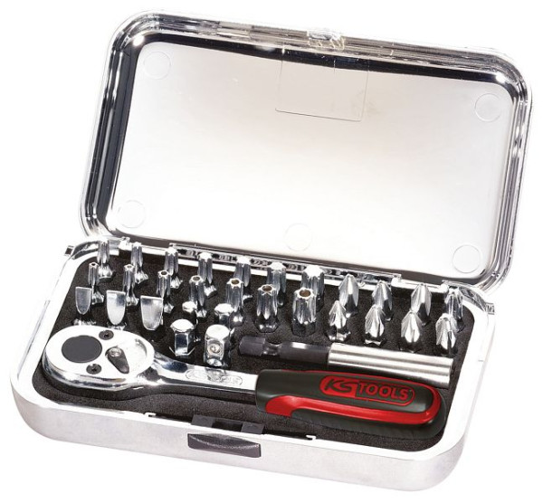 KS Tools 1/4" CHROME bitset, 31-delige hoogglans bits, 918.4500