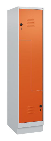 C+P Z-Spind Classic PLUS, Sockel, 2 Abteile, 1800x400x500mm, 7035/2004, Drehriegel, 0800237-122 S10030
