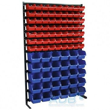 ADB-magazijn voor kleine onderdelen met 93 opbergboxen, volledige afmetingen BxDxH: 1650x1114x350 mm, kleur basisbehuizing: antracietgrijs (RAL 7016), 85250