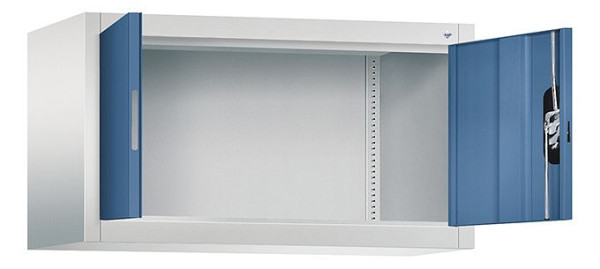 C+P bovenkast Acurado, H500xB930xD400mm, kleur: lichtgrijs / verre blauw, verzonken handgreep, 9264-000 S10222