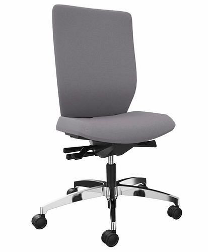DENIOS Stilo ES operator bureaustoel, Syncro 3D balance technologie, aluminium onderstel, grijs, 292426