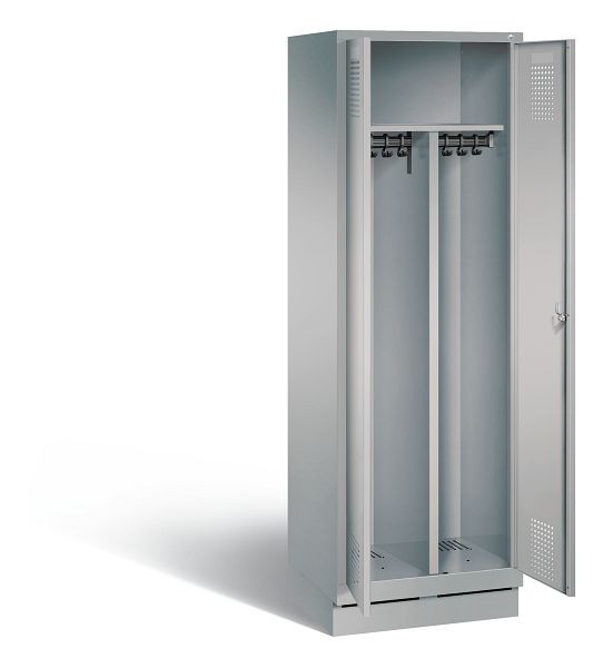 C+P zwart wit kastje Evolo, H1800xB610xD500mm, kleur: wit aluminium, 48022-20 S10000