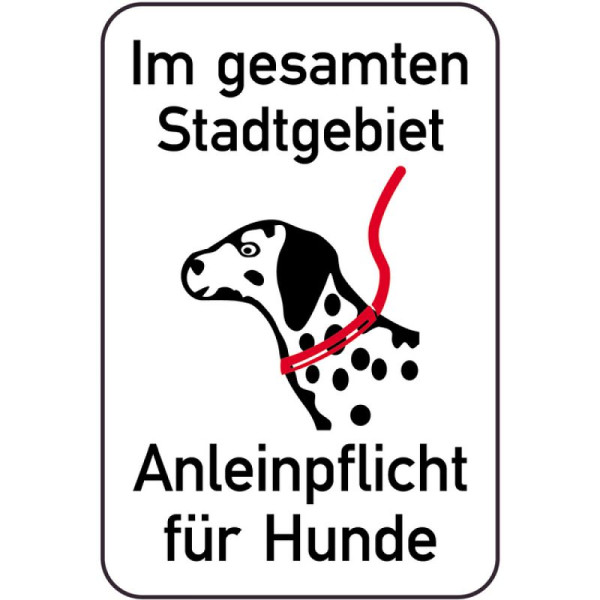 Stein HGS HGS hondenbord, honden moeten in de hele stad aangelijnd zijn, 400 x 600 mm, 14885