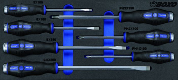 Boxo schroevendraaierset met pons, 7 stuks, VE: 10 stuks, BX005