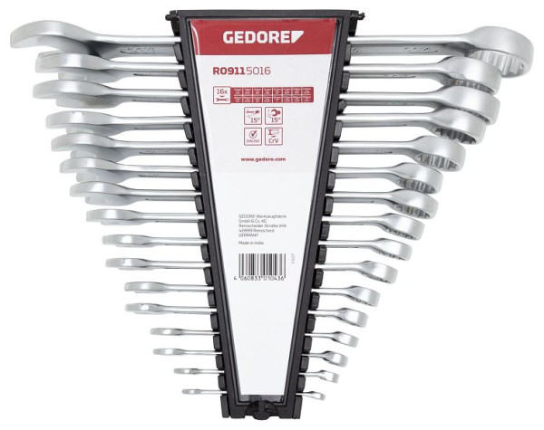 GEDORE rode ringsteeksleutelset AF1/4-1.1/4 16-delig, 3301043