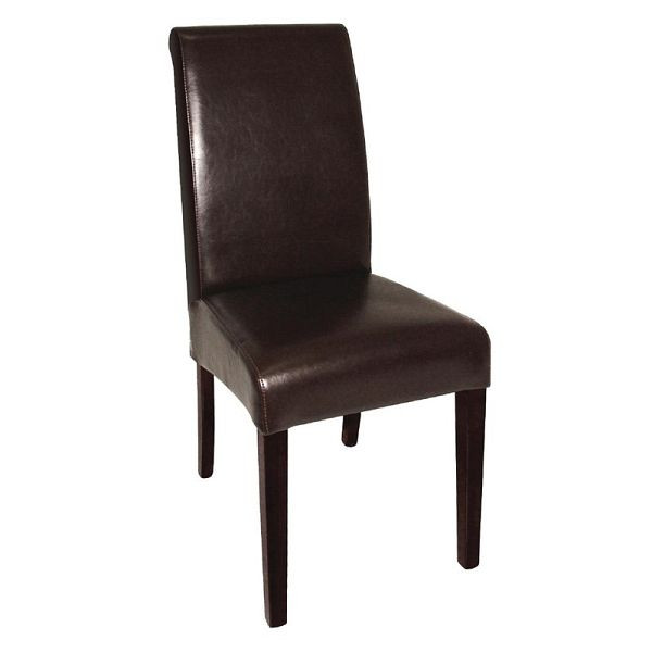 Bolero eetkamerstoelen met ronde rugleuning kunstleer donkerbruin, VE: 2 stuks, GF956