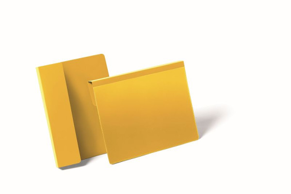 DURABLE identificatiezakje met vouw, geel, A4 liggend, verpakking van 50, 172304