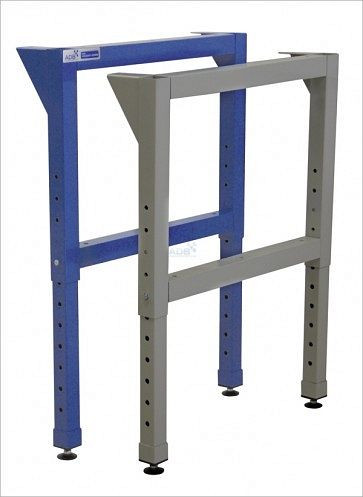 ADB werkbankvoet in hoogte verstelbaar, H600-1000 x D700 mm, in hoogte verstelbaar, blauw, RAL 5012, 42539
