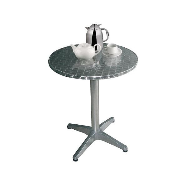 Bolero ronde bistrotafel RVS 1 poot 80cm, U426