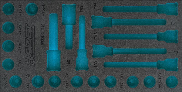 Hazet 2-componenten zachtschuiminleg, voor 163-492/22 Afmetingen / lengte: 342 mm x 172 mm Organisatiesysteem Afmetingen: 1/3 (342 x 172 mm), 163-492L