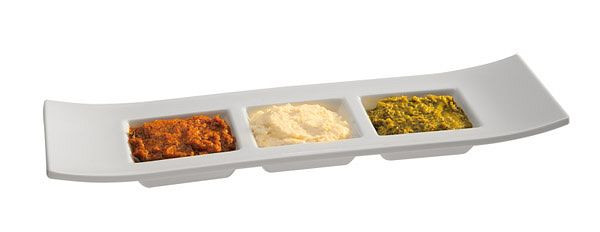APS dipschaal -CASUAL-, 29 x 9 cm, hoogte: 3 cm, melamine, wit, 84220