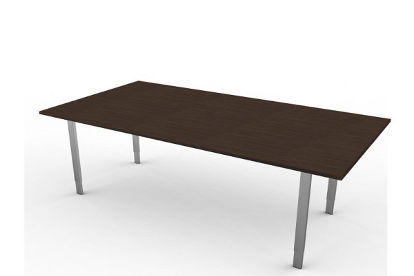 Kerkmann bureau extra groot / vergadertafel, vorm 5, B 2000 x D 1000 x H 680-820 mm, wenge, 11417751