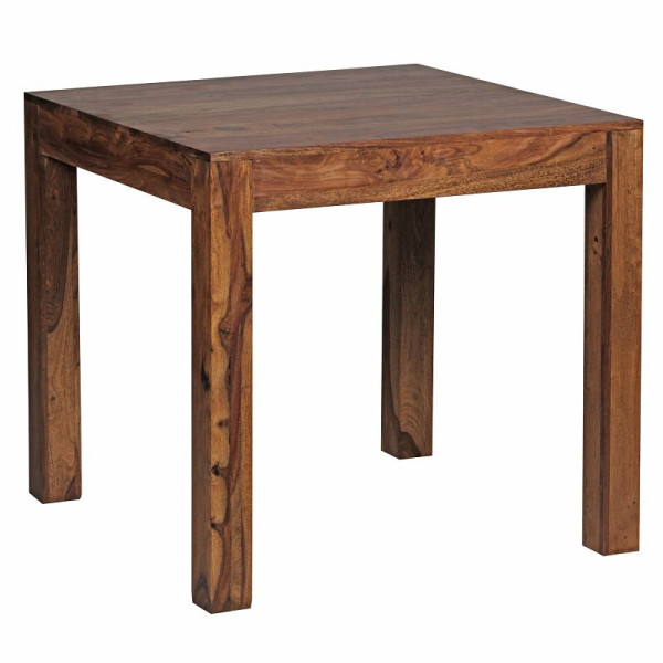 Wohnling eettafel MUMBAI massief sheeshamhout 80 cm design landelijke stijl donkerbruin, WL1.319