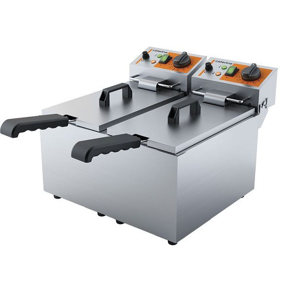 Caterina dubbele friteuse, 2x 5 liter, 415x430x315 mm (BxDxH), 2x 2 kW 230 V, CA2202050
