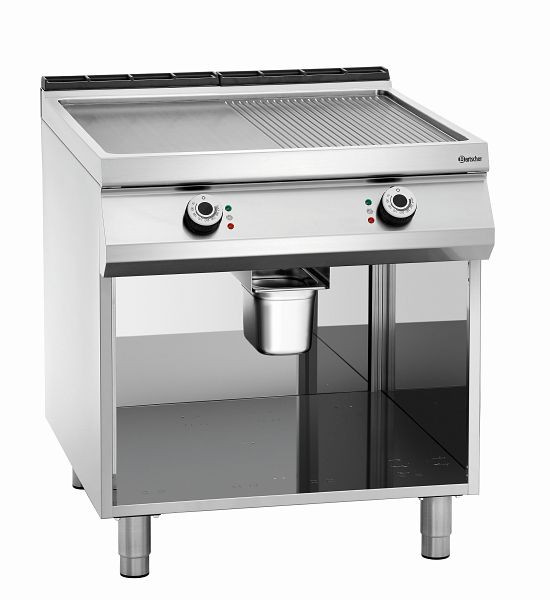Bartscher elektrische bakplaat, 1/2+1/2, open bodem, 296511