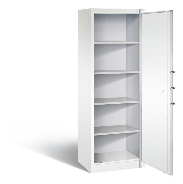 C+P brandwerende kast Certos, H1950xB650xD500mm, kleur: verkeerswit, dagschoot, 5 FH, 1161-000 S10195