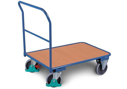 DENIOS duwstangwagen DENIOS classic-line van staal, TPE, 1000 x 695 mm, 400 kg, 258-216