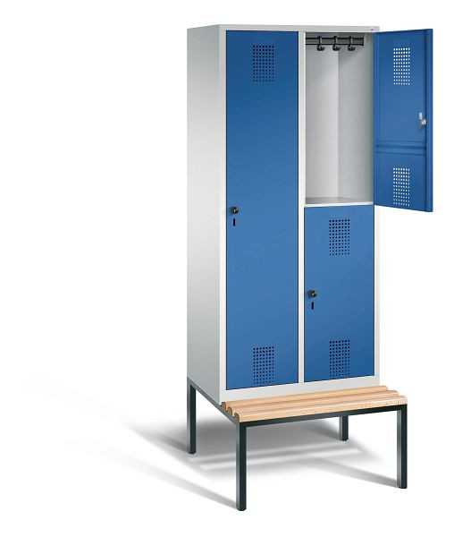 C+P cijferslot Evolo, H2090xW810xD815mm, kleur: lichtgrijs / gentiaanblauw, 48650-22 S10018